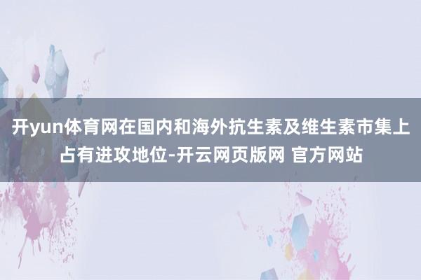 开yun体育网在国内和海外抗生素及维生素市集上占有进攻地位-开云网页版网 官方网站