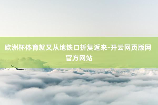 欧洲杯体育就又从地铁口折复返来-开云网页版网 官方网站